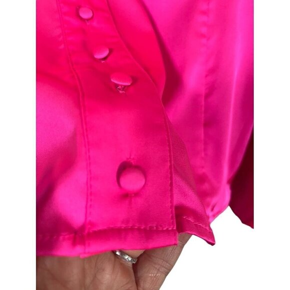 Torrid Satin Top 2X Pink Feminine Coquette Cocktail Preppy Classic Retro Resort - Picture 6 of 12
